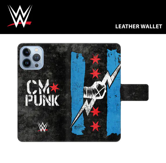 WWE CM Punk leather wallet case