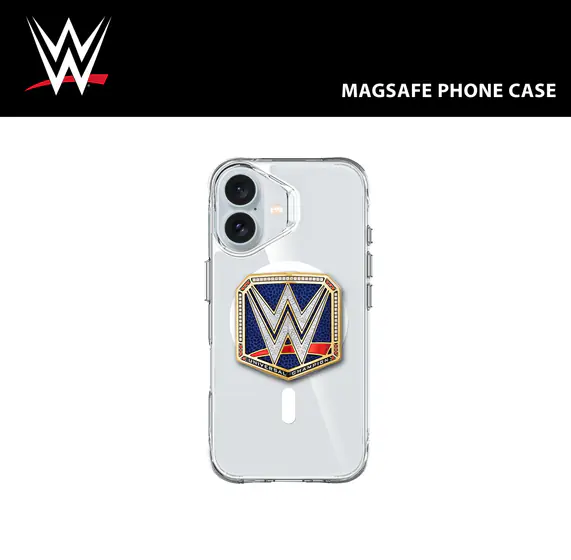 WWE Championship belt MagSafe phone case, clear